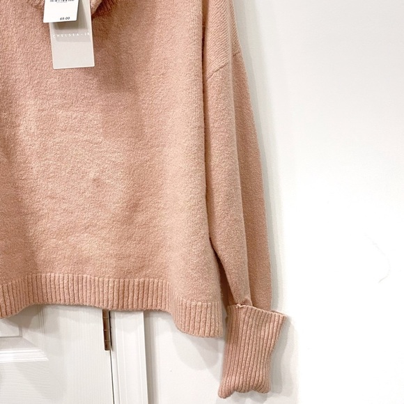 NEW Chelsea28 Pink Cowl Neck Sweater Long Sleeve Pullover In Pink Adobe Size XS - Picture 4 of 7